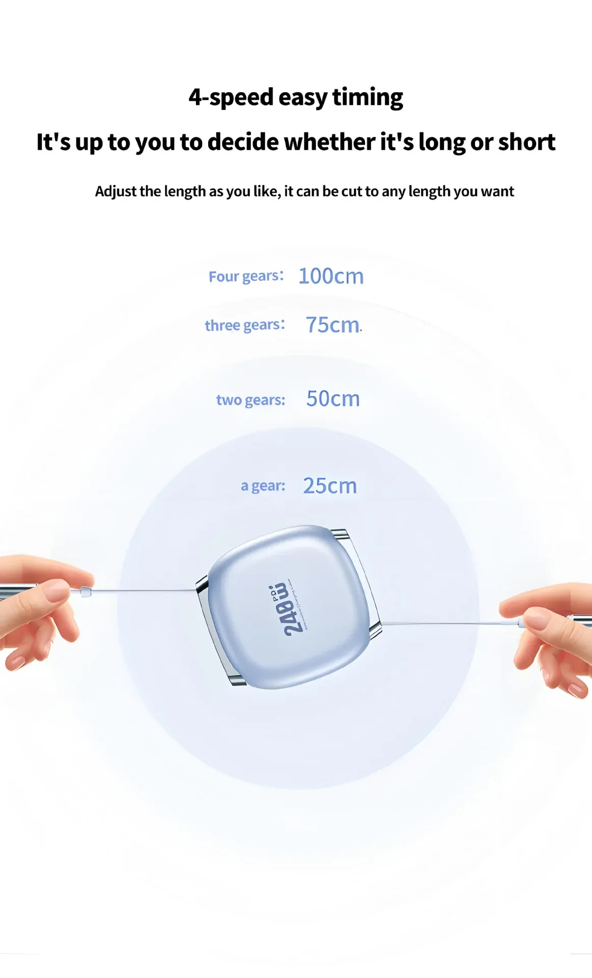 Câble de charge rapide rétractable 240W