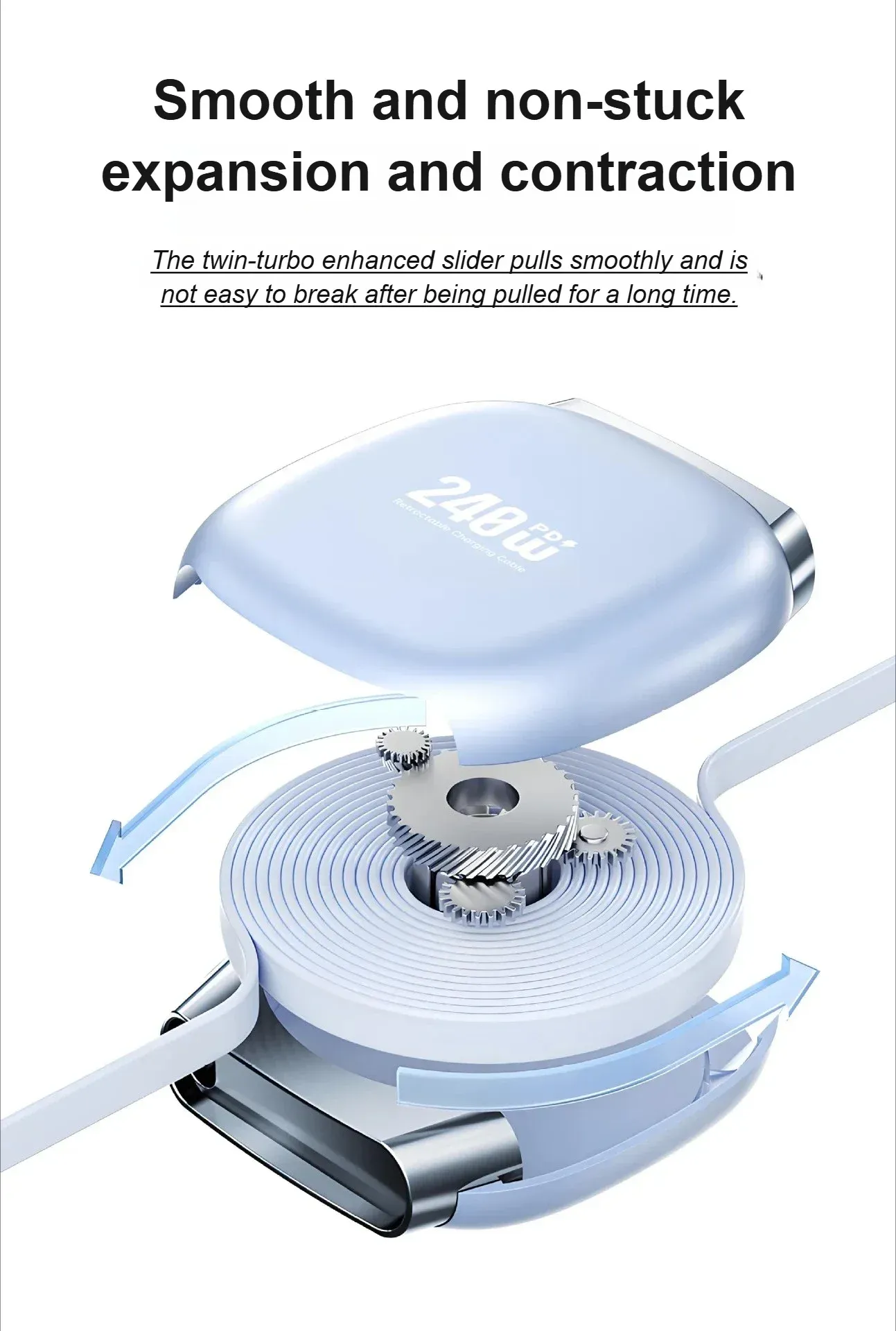 Câble de charge rapide rétractable 240W