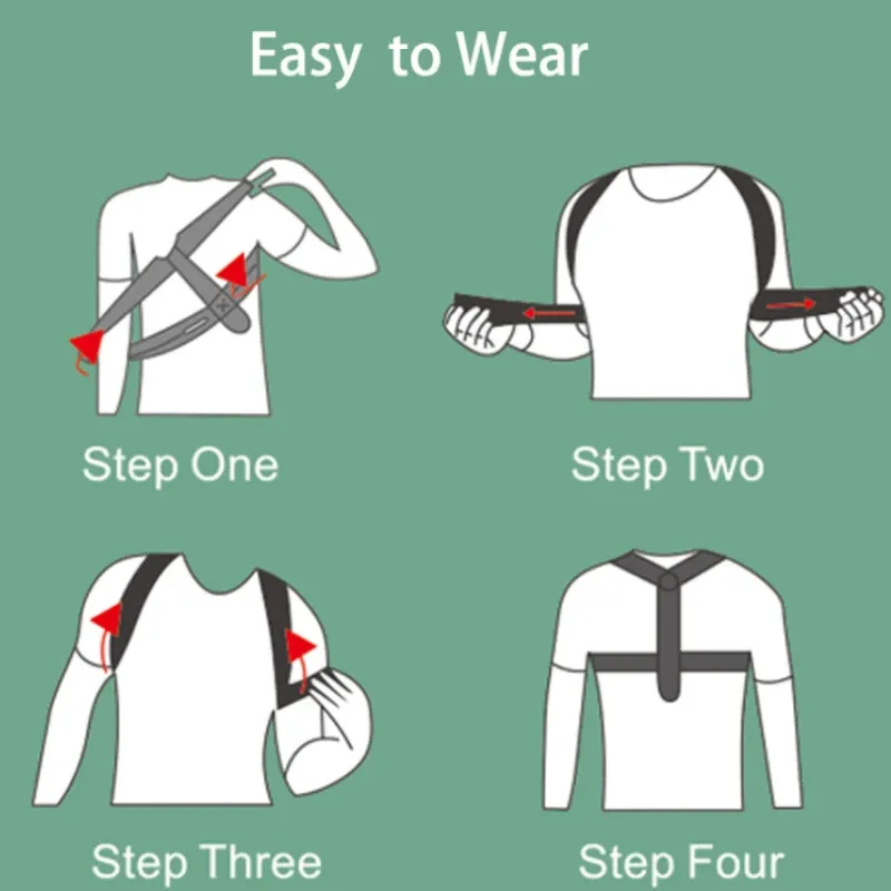 Ceinture correctrice de posture pour clavicule et colonne vertébrale, réglable, soutien du cou et du haut du dos 4