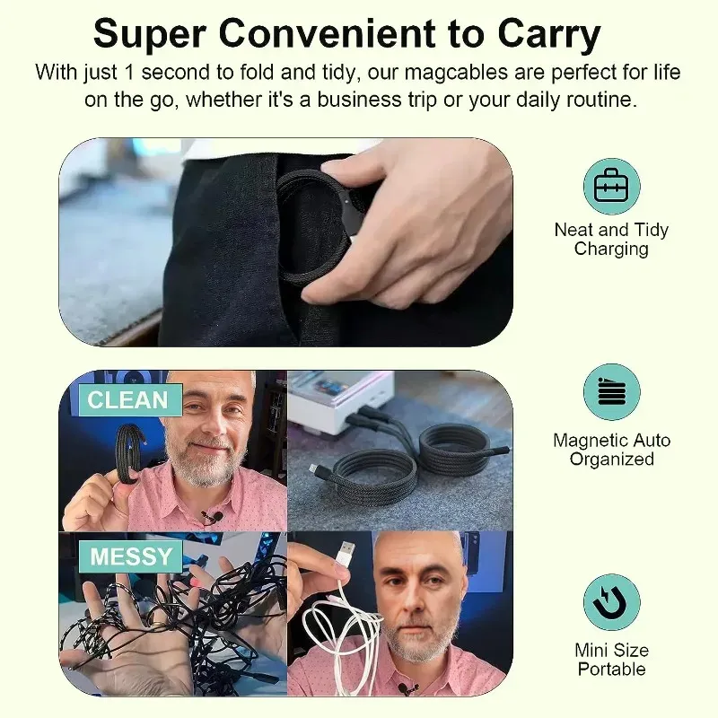 Câble magnétique avec son sac de protection