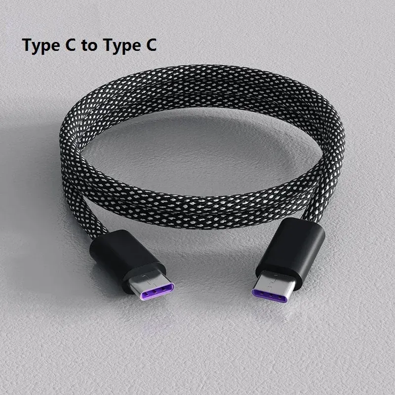 Câble magnétique USB-C vers USB-C 100 W, câble de charge rapide pour iPhone 15, Xiaomi, USB-A vers USB-C, câble de charge et de transfert de données pour tablettes, MacBook et Samsung 9
