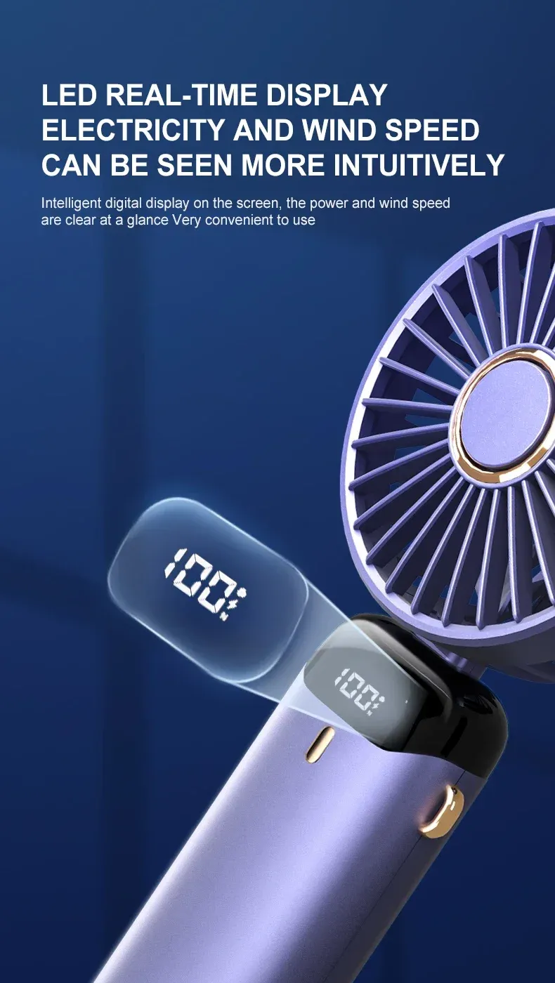 Mini ventilateur USB portable pliable - vue détaillée 5
