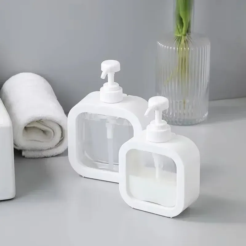 Distributeur de savon portable à pompe pour salle de bain, compatible lotion, shampoing et gel douche, idéal pour les voyages 3