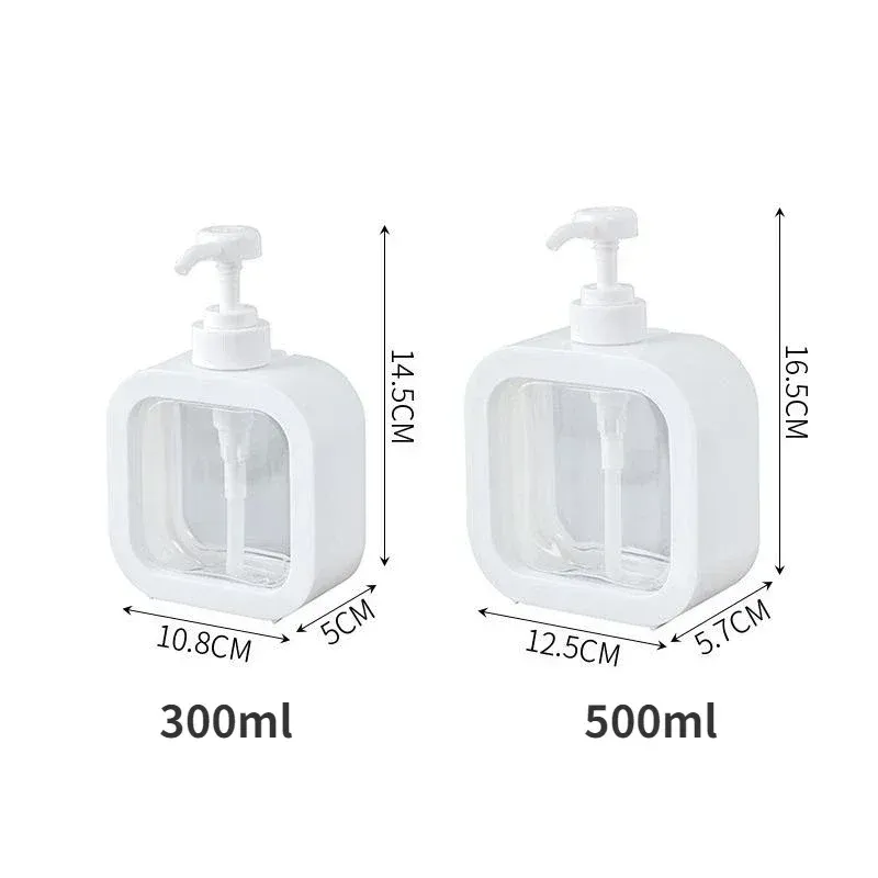 Distributeur de savon élégant posé sur un comptoir de salle de bain