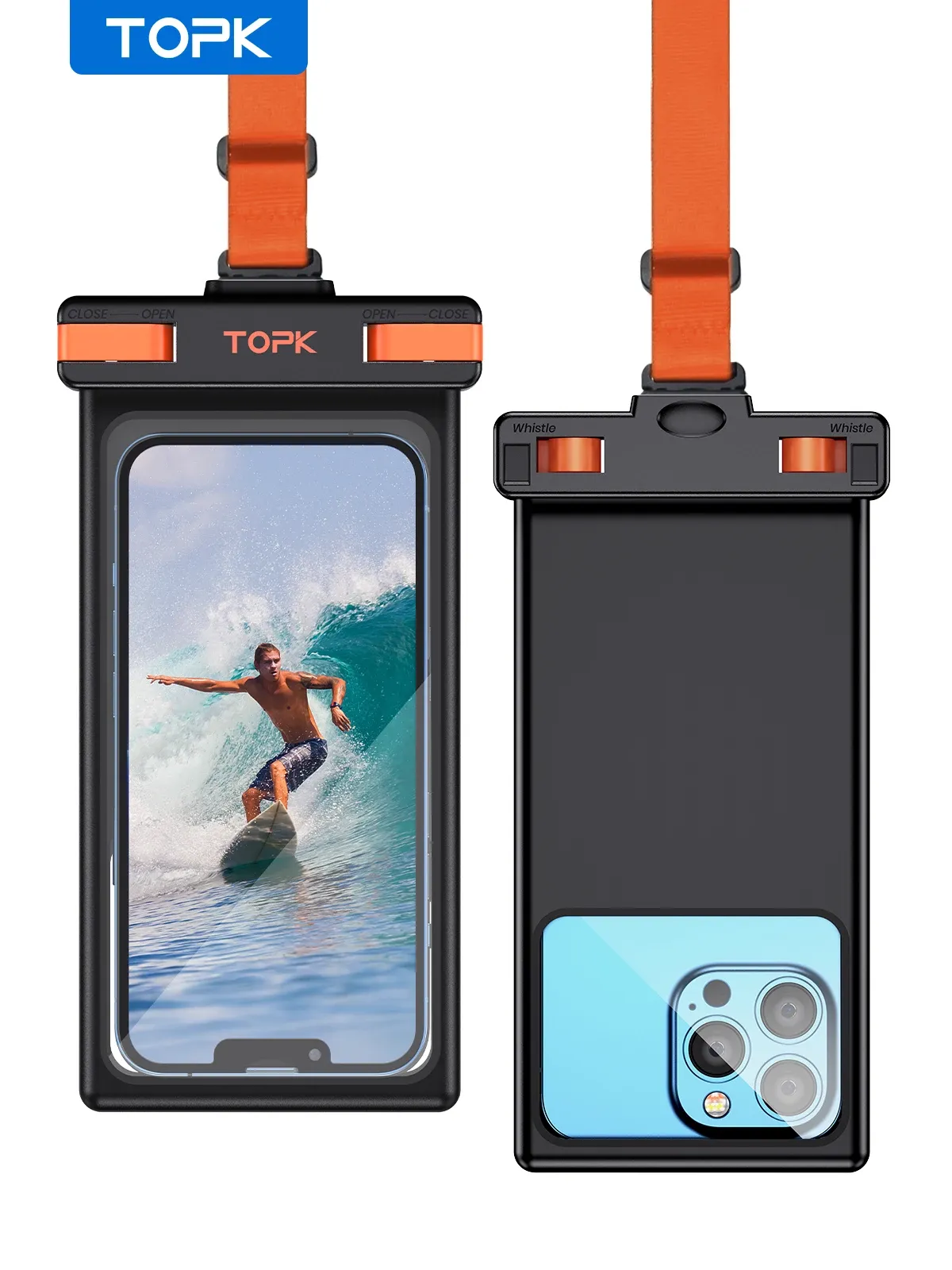 Pochette étanche TOPK IPX8 pour smartphone à écran tactile, compatible jusqu'à 7,0 pouces - Image 1