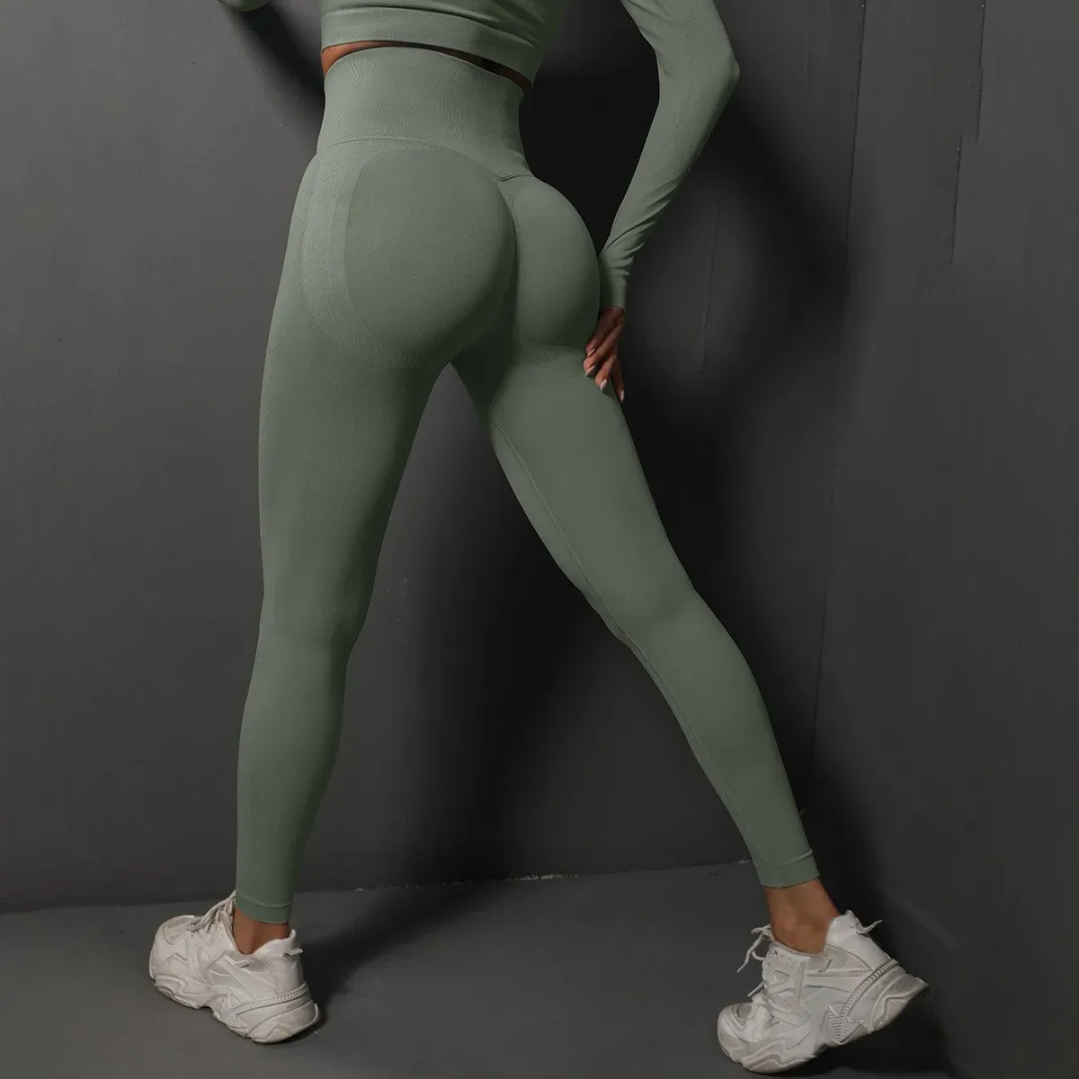 Leggings de yoga taille haute sans couture à effet push-up pour femme 4