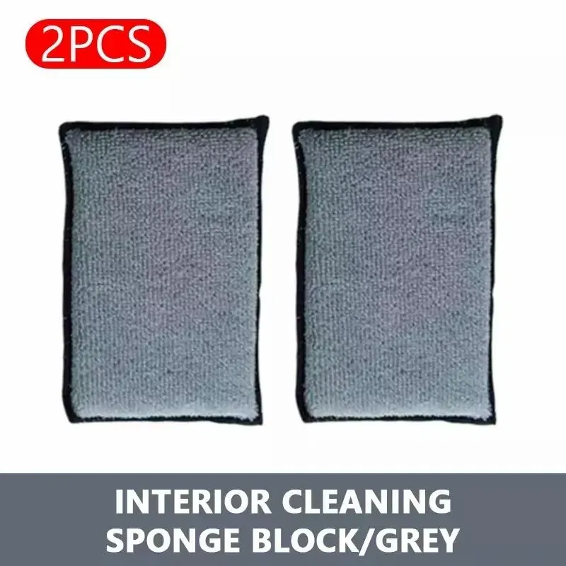 SEAMETAL Lot de 2 à 5 éponges de nettoyage double face en microfibre pour intérieur de voiture, idéales pour le cuir 9