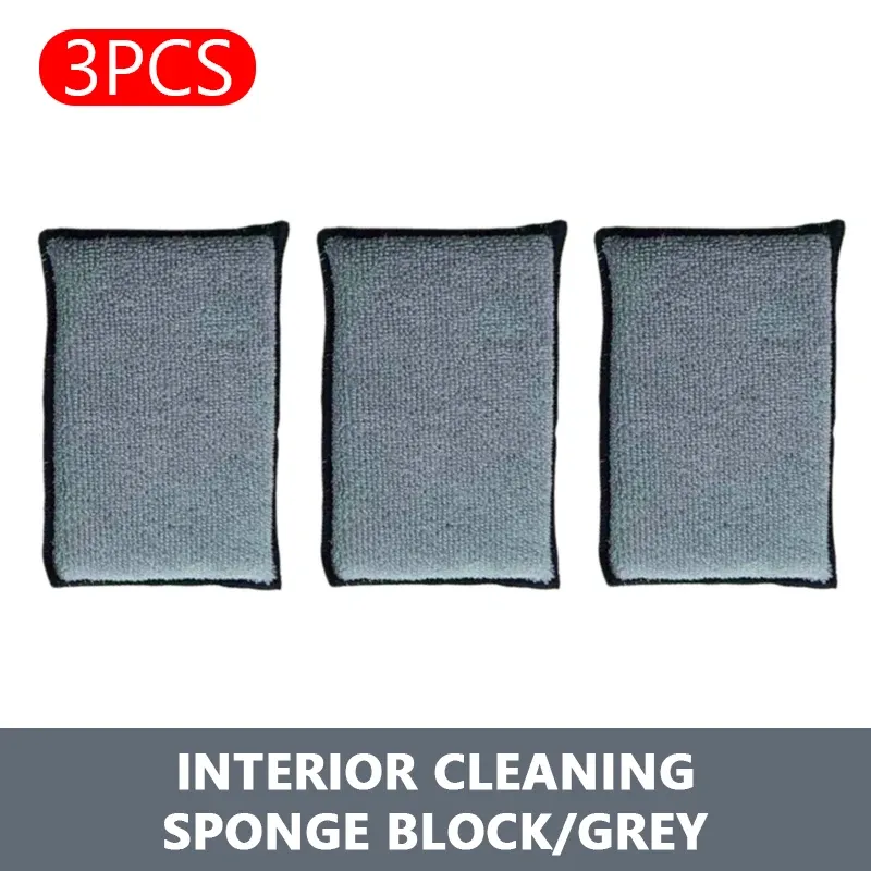SEAMETAL Lot de 2 à 5 éponges de nettoyage double face en microfibre pour intérieur de voiture, idéales pour le cuir 8