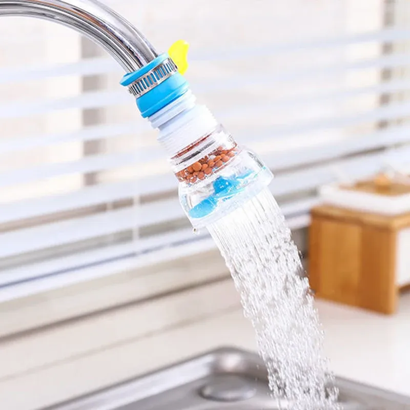 Tête de robinet rotative extensible avec filtre anti-éclaboussures et buse de pulvérisation, pour économie d'eau en cuisine - Image 1