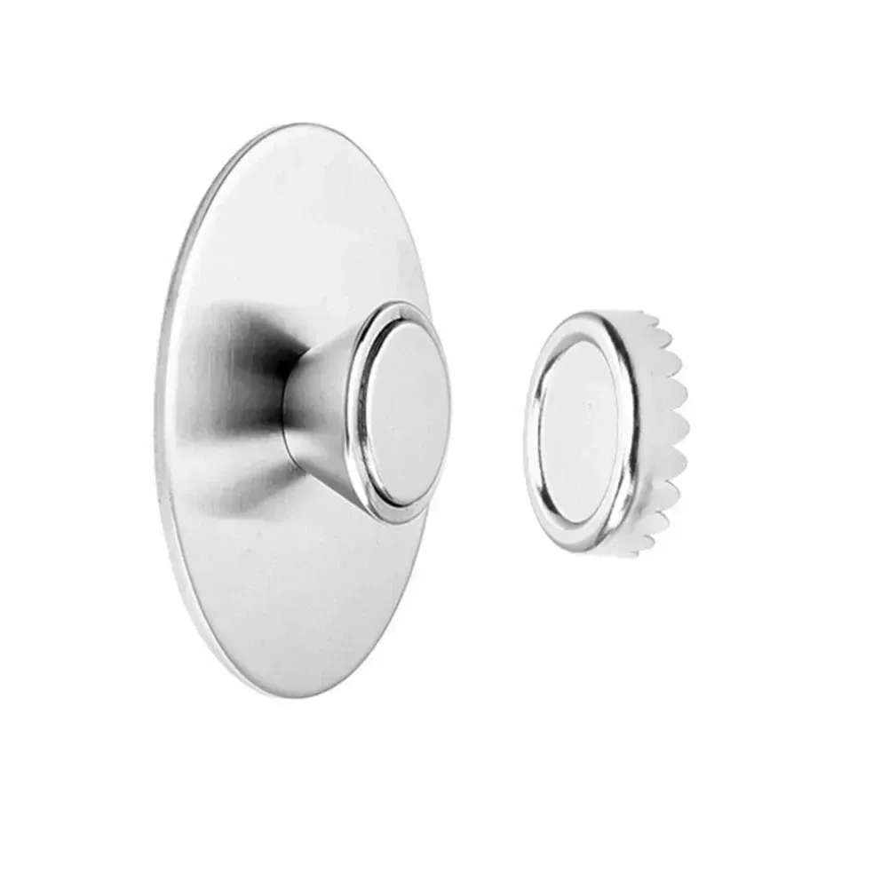 Porte-savon magnétique portable 2,2 x 0,6 cm en acier inoxydable, distributeur mural pour cuisine et salle de bains (lot de 1) - Image 1