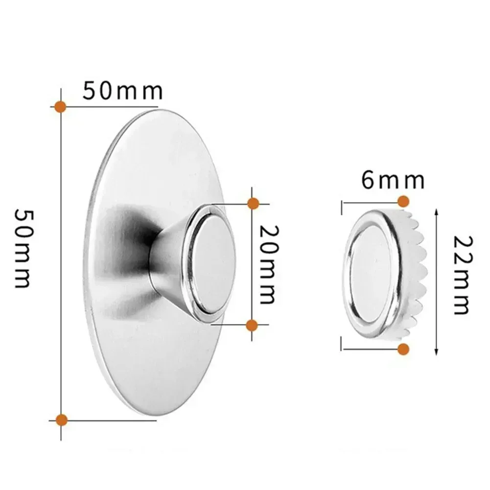 Porte-savon magnétique portable 2,2 x 0,6 cm en acier inoxydable, distributeur mural pour cuisine et salle de bains (lot de 1) 5