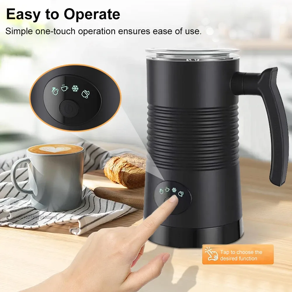Mousseur à lait électrique automatique 4 en 1 – Chaud et froid – Pour café, cappuccino et latte 3
