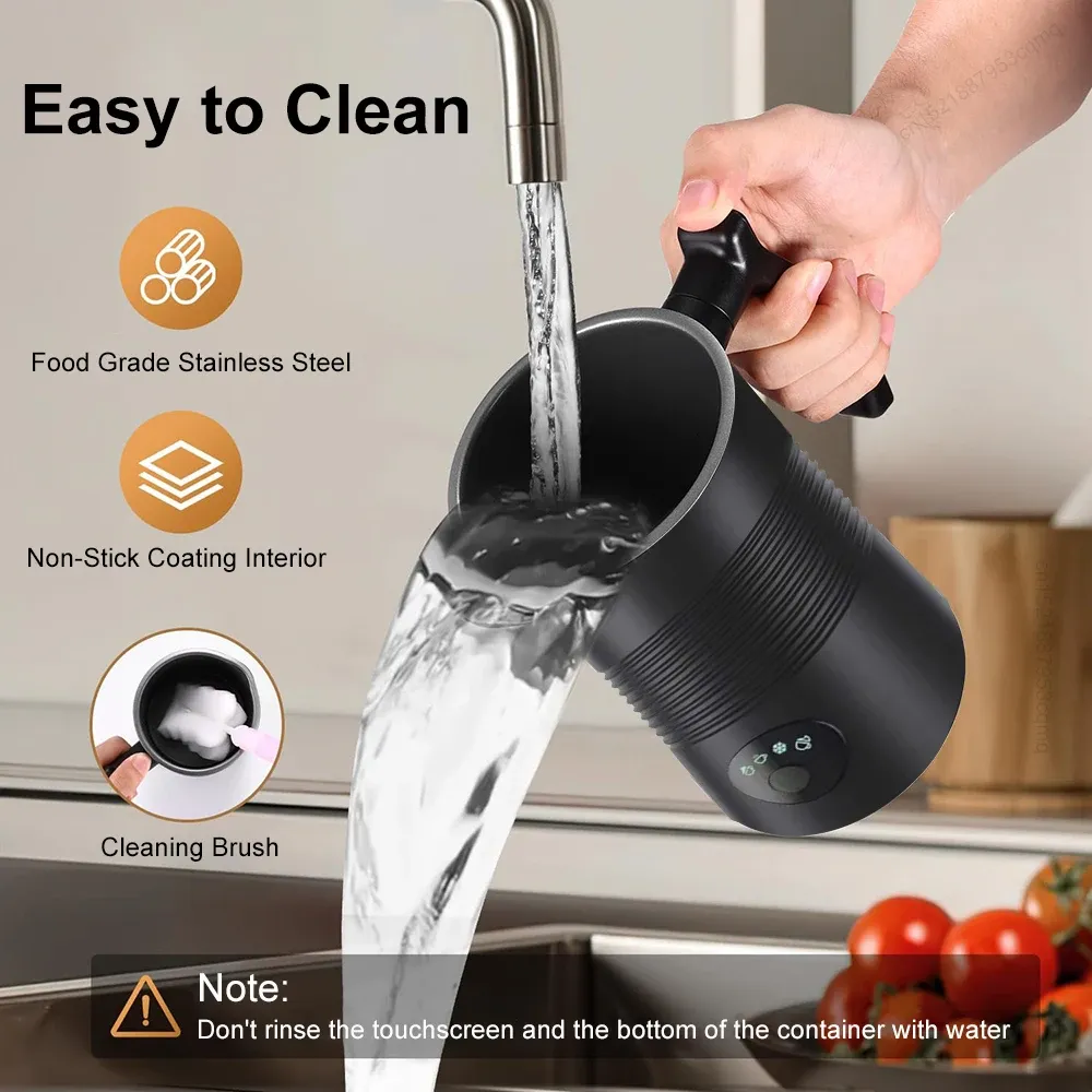 Mousseur à lait électrique automatique 4 en 1 – Chaud et froid – Pour café, cappuccino et latte 6