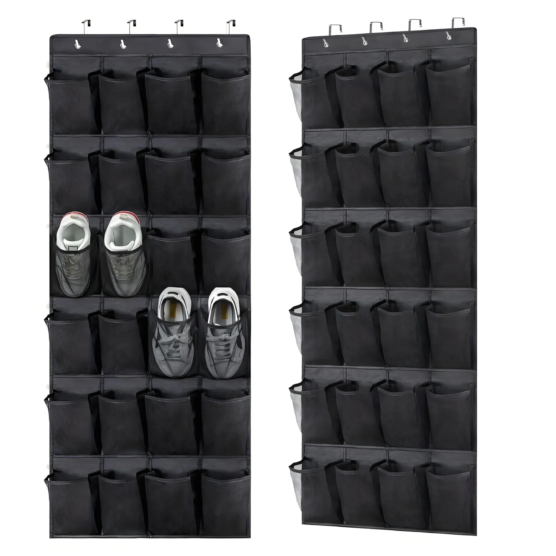 Organisateur à chaussures suspendu à la porte, 14, 24 ou 40 grilles, poches en maille, rangement pour placard 10