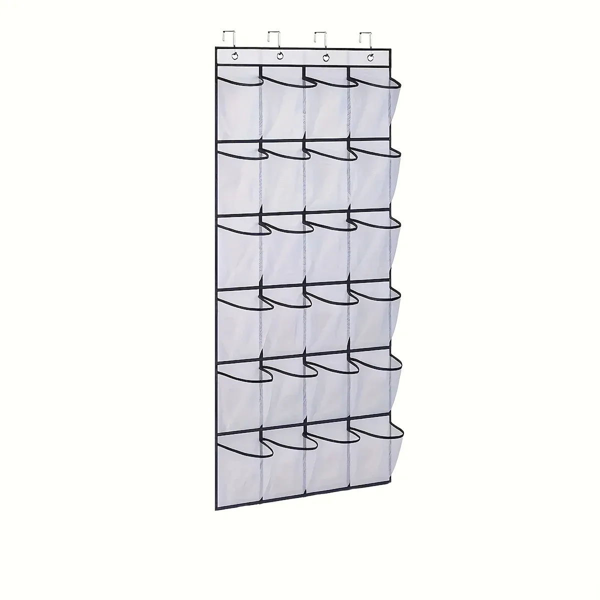 Organisateur à chaussures suspendu à la porte, 14, 24 ou 40 grilles, poches en maille, rangement pour placard 11