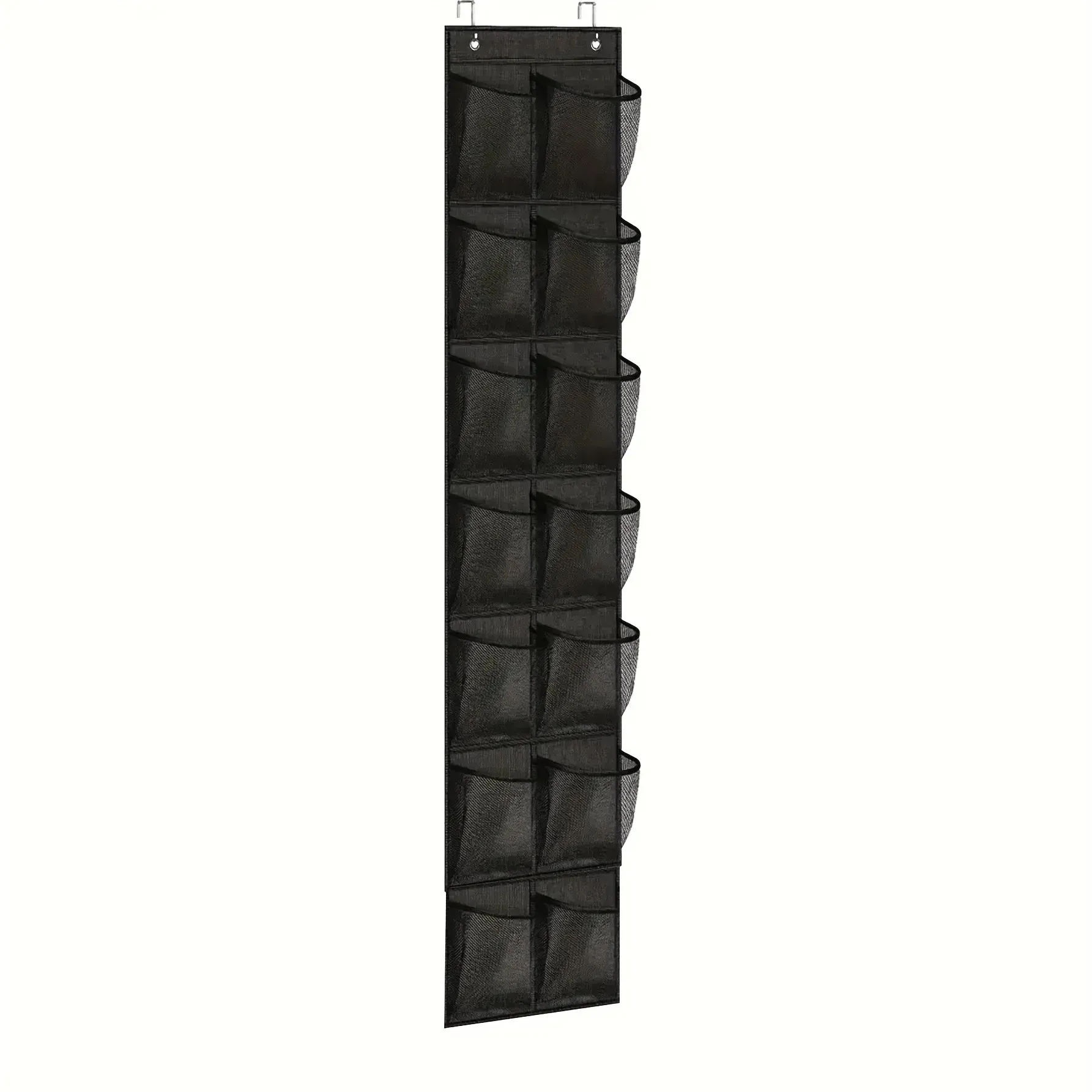 Organisateur à chaussures suspendu à la porte, 14, 24 ou 40 grilles, poches en maille, rangement pour placard 7