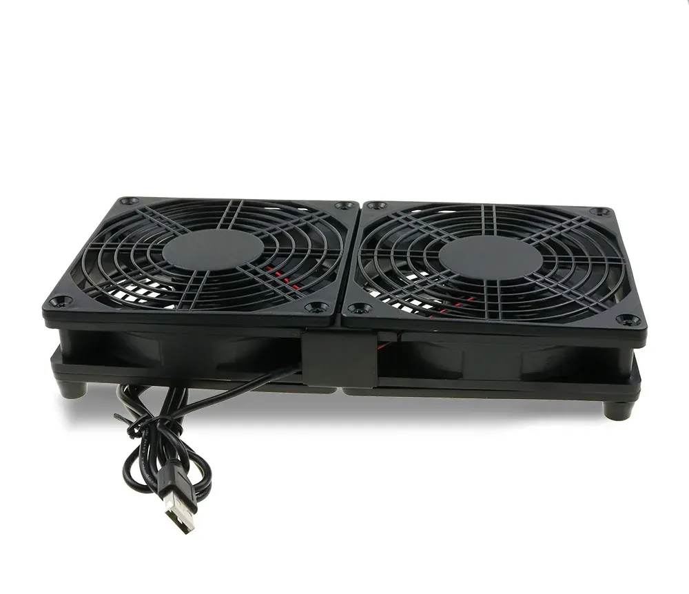 Ventilateur de refroidissement silencieux 120 mm pour routeur, PC et box TV, alimentation USB 5 V 3