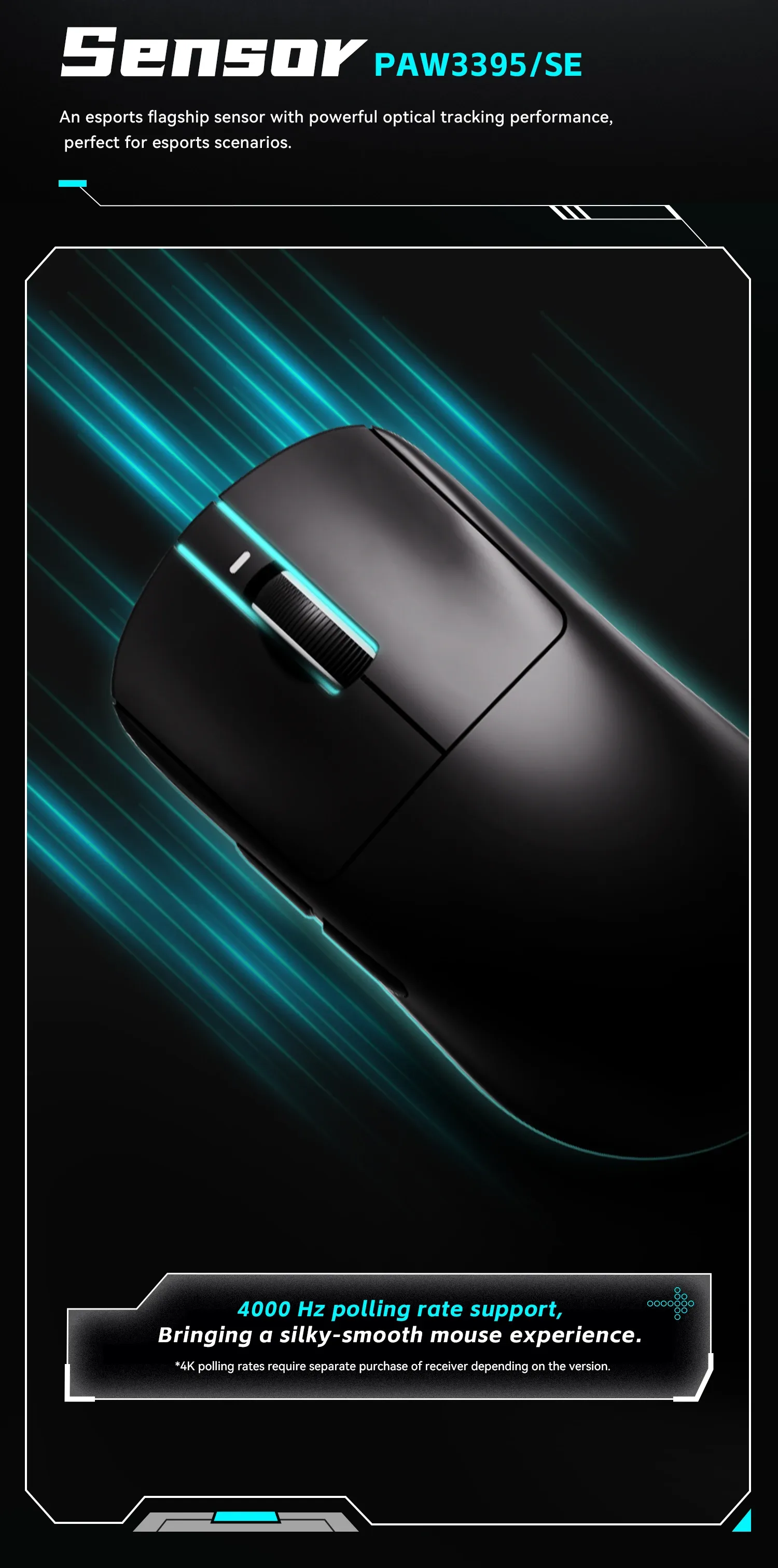 Souris VXE Dragonfly R1, lignes épurées
