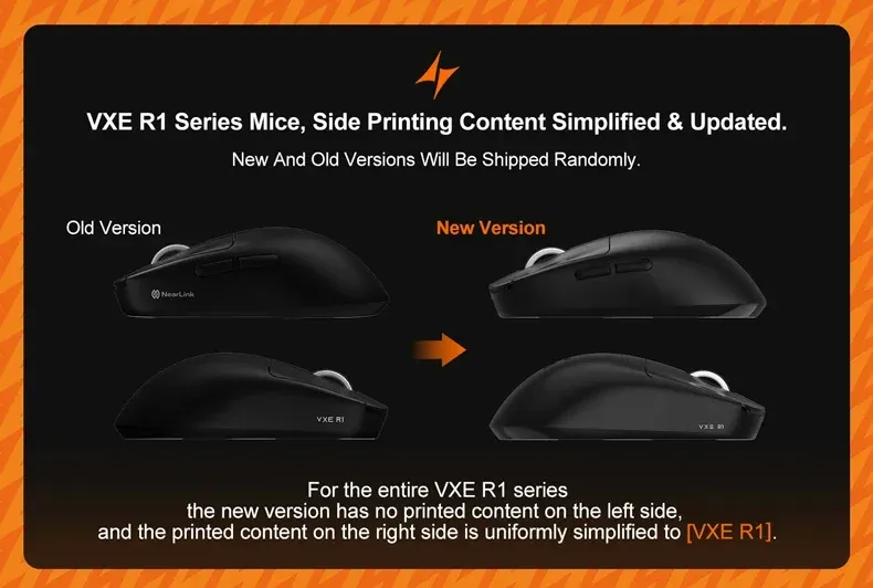 Souris sans fil VXE Dragonfly R1, vue d'ensemble