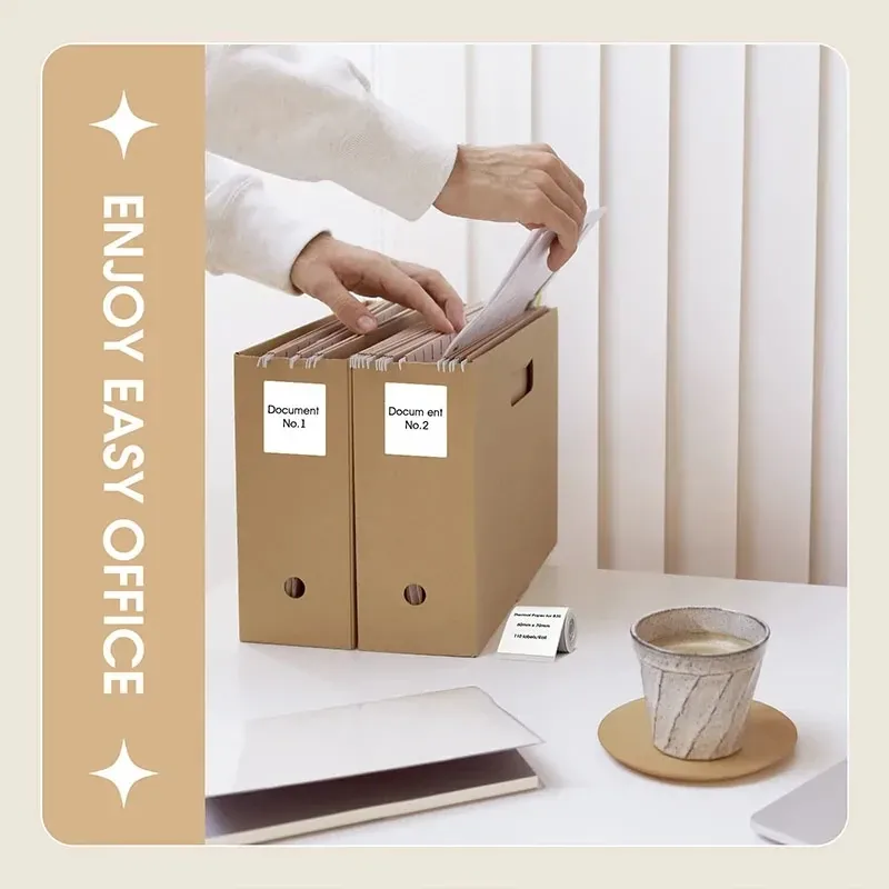 Rouleau d'étiquettes thermiques Niimbot B1 blanc, papier étanche et anti-huile, compatible B1, B21 et Mini 2