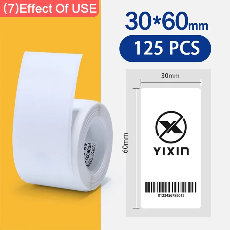 Rouleau d'étiquettes thermiques Niimbot B1 blanc, papier étanche et anti-huile, compatible B1, B21 et Mini 15