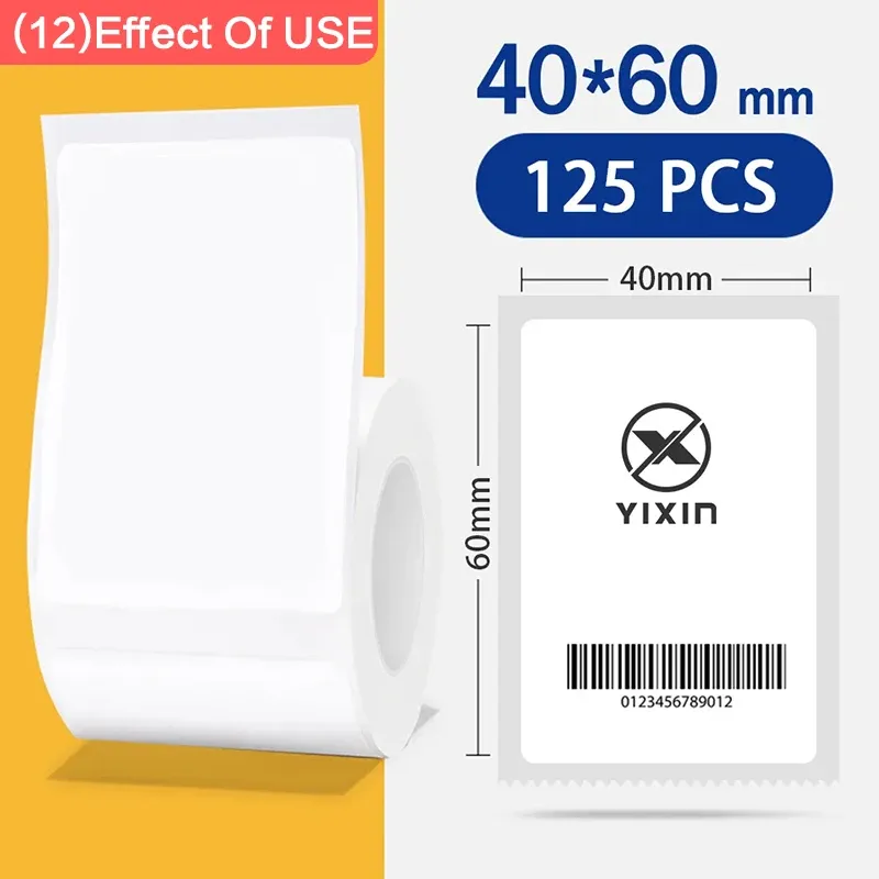 Rouleau d'étiquettes thermiques Niimbot B1 blanc, papier étanche et anti-huile, compatible B1, B21 et Mini 18