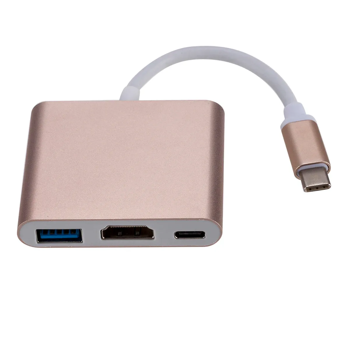 Hub USB-C connecté à un ordinateur portable