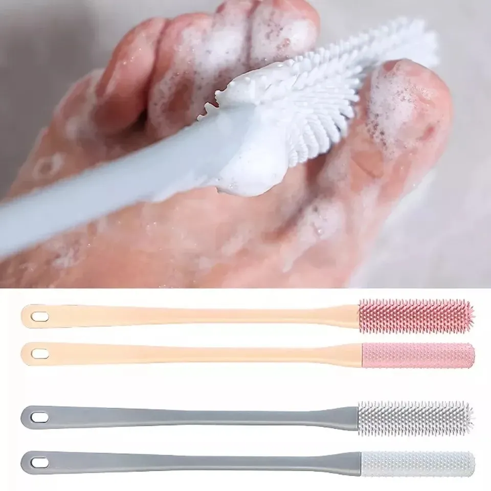 Brosse de Lavage des Pieds en Silicone à Long Manche, Ultra-Douce, pour la Douche - Image 1