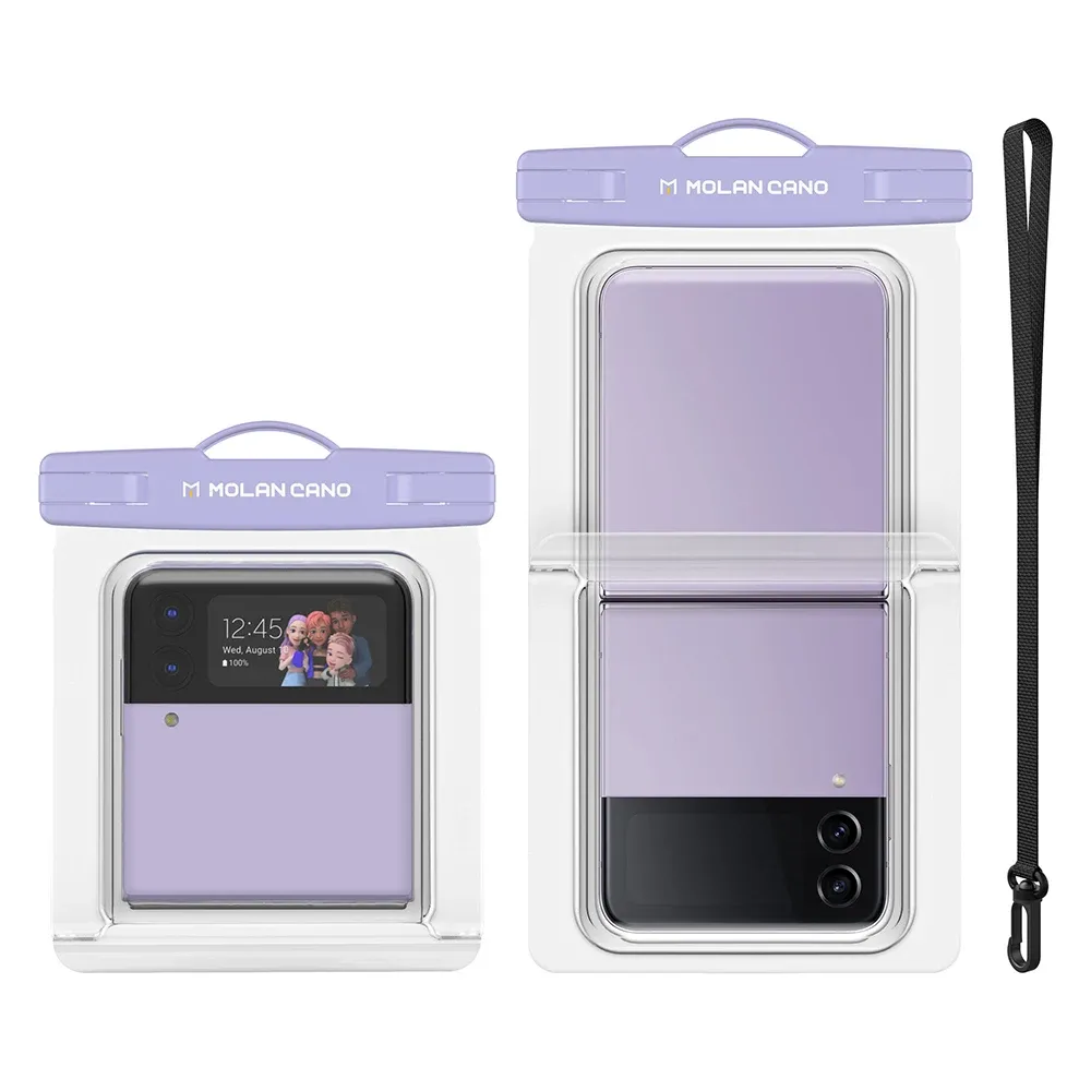 Pochette étanche IPX8 MOLANCANO avec cordon, compatible Samsung Galaxy Z Flip 5, 6 et 7, idéale pour la plage 7