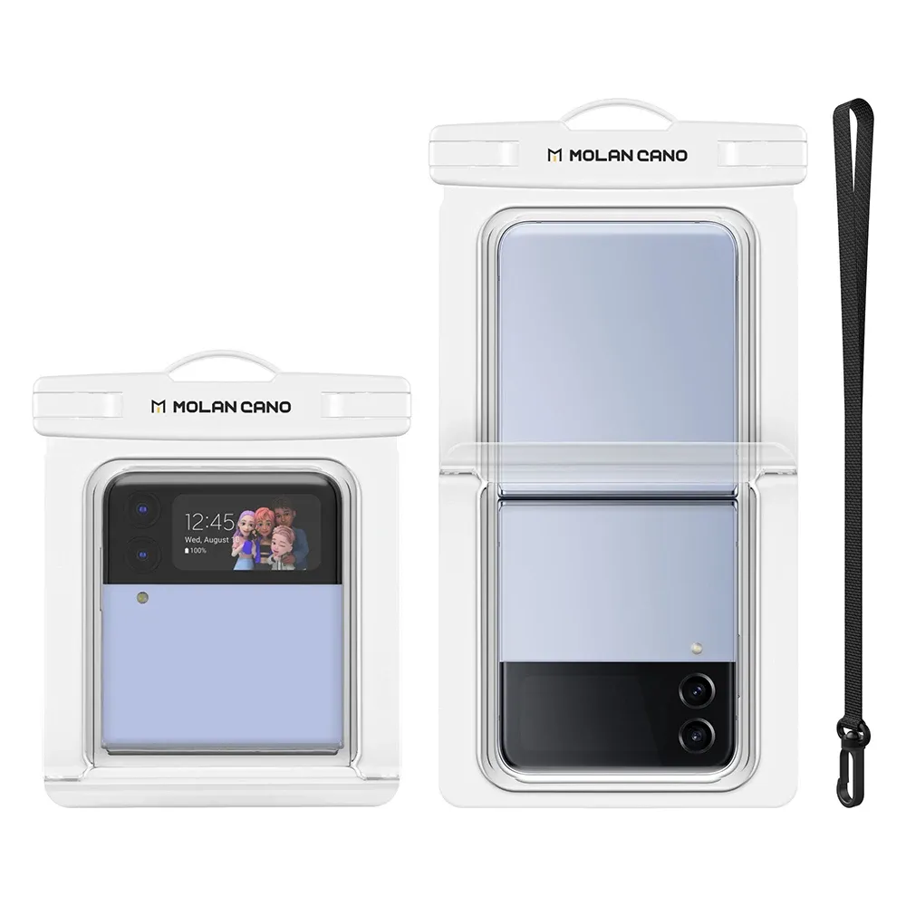 Pochette étanche IPX8 MOLANCANO avec cordon, compatible Samsung Galaxy Z Flip 5, 6 et 7, idéale pour la plage 9