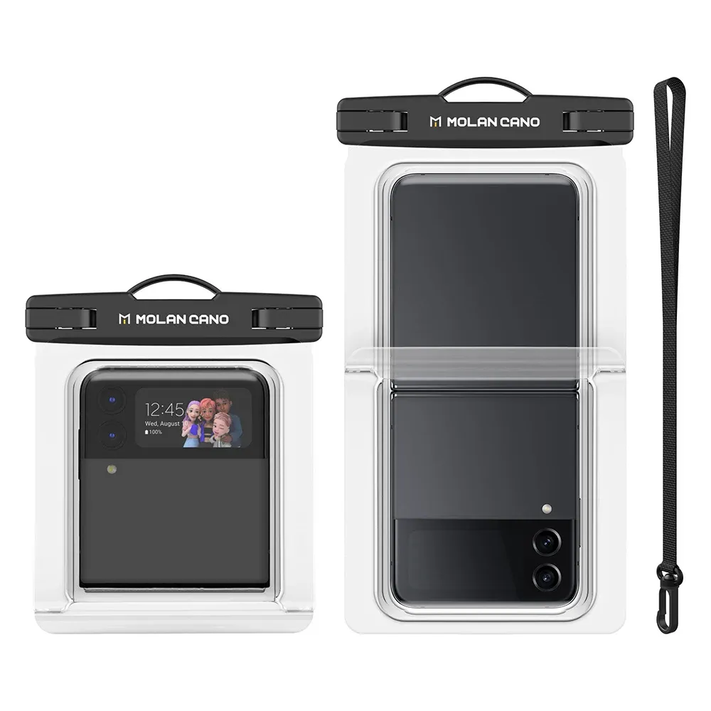 Pochette étanche IPX8 MOLANCANO avec cordon, compatible Samsung Galaxy Z Flip 5, 6 et 7, idéale pour la plage 10