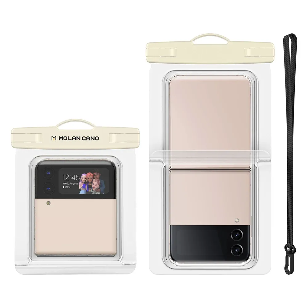 Pochette étanche IPX8 MOLANCANO avec cordon, compatible Samsung Galaxy Z Flip 5, 6 et 7, idéale pour la plage 8
