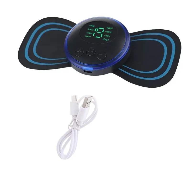 Masseur de cou EMS, patch de massage électrique pour vertèbres cervicales, soulage les douleurs musculaires et favorise la relaxation des épaules, portable 7