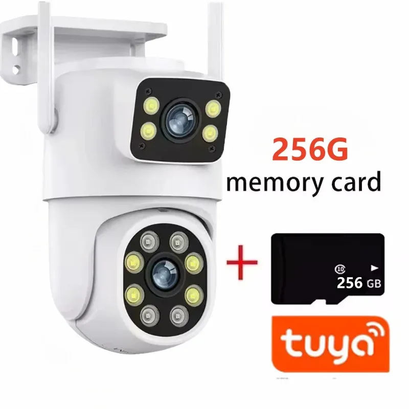 Caméra WiFi Tuya 5K 10 MP à double objectif, Full HD, double écran, suivi automatique des personnes par IA, caméra PTZ, vidéosurveillance de sécurité extérieure 11