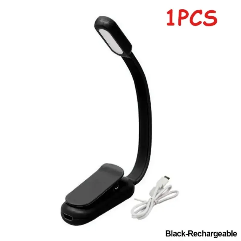 Lampe de lecture LED à pince, 3 niveaux de luminosité, rechargeable par USB, portable pour bureau et voyage 10