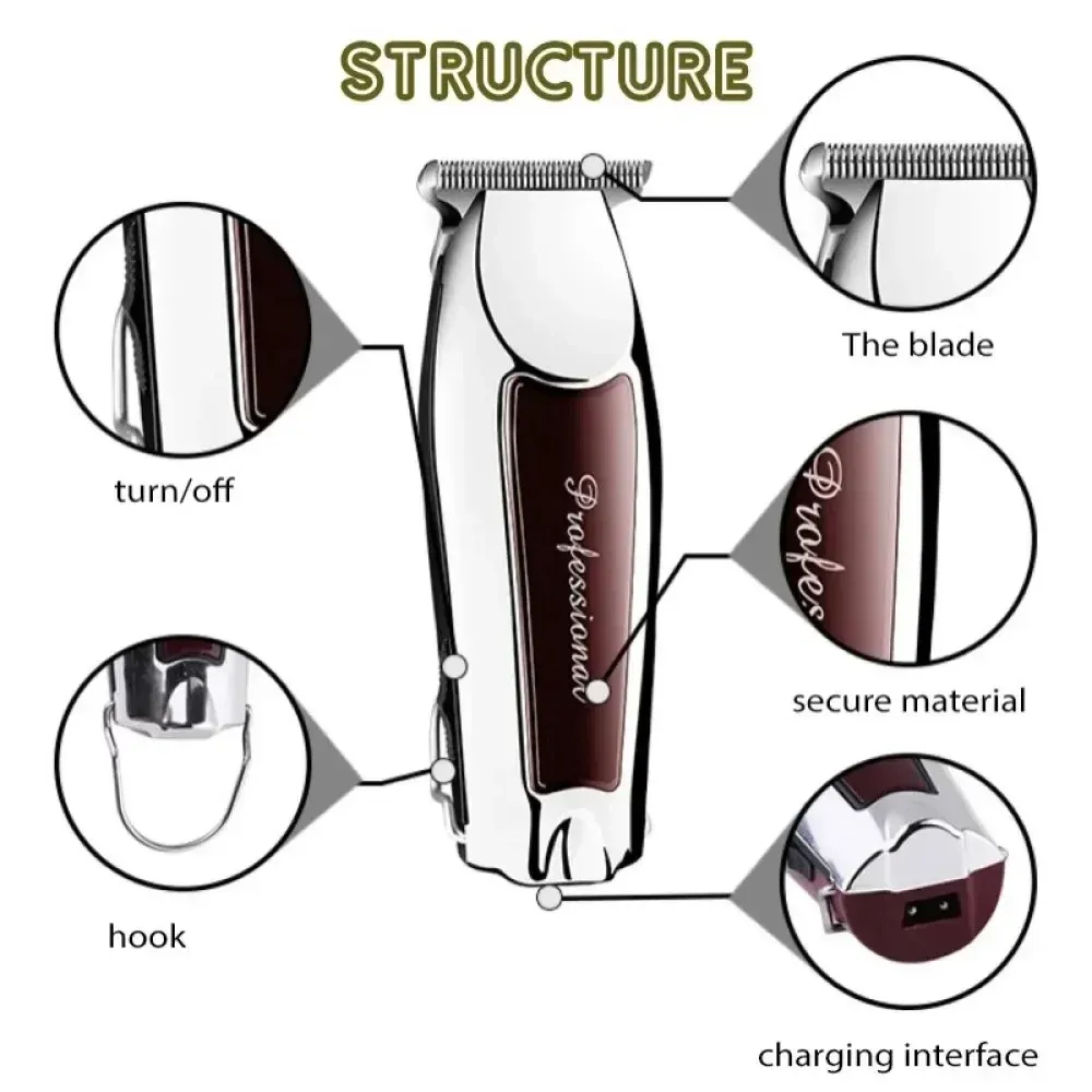 Tondeuse à cheveux sans fil marron au design épuré