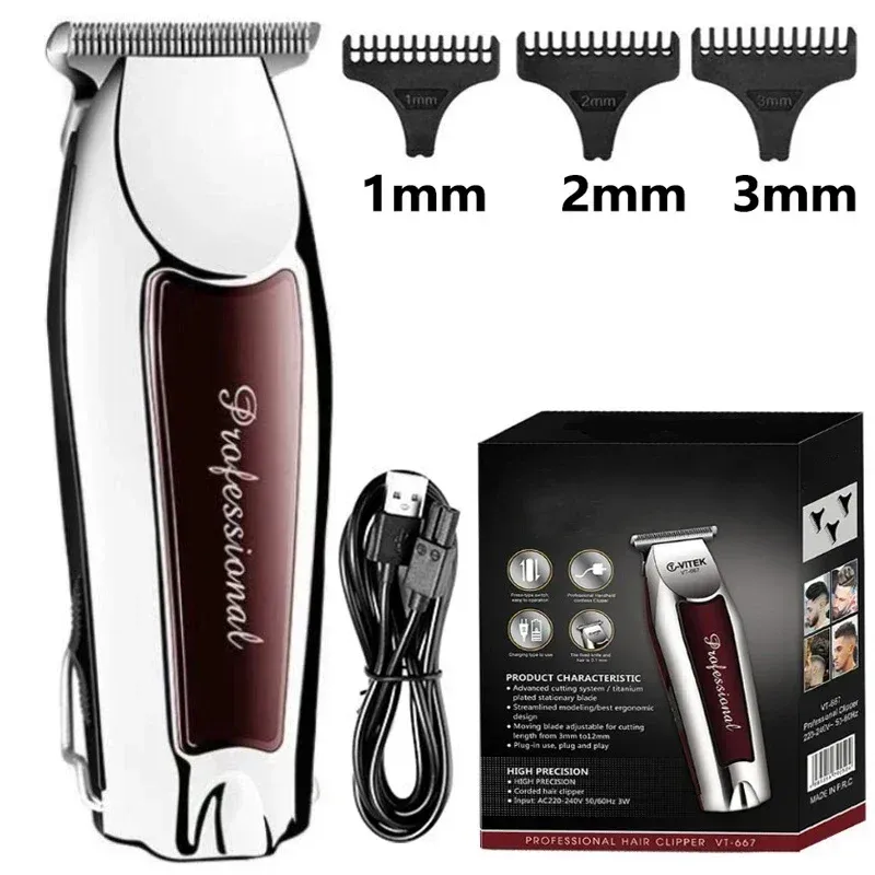 Tondeuse à cheveux sans fil rechargeable pour hommes, tondeuse professionnelle électrique pour la barbe et le toilettage 10