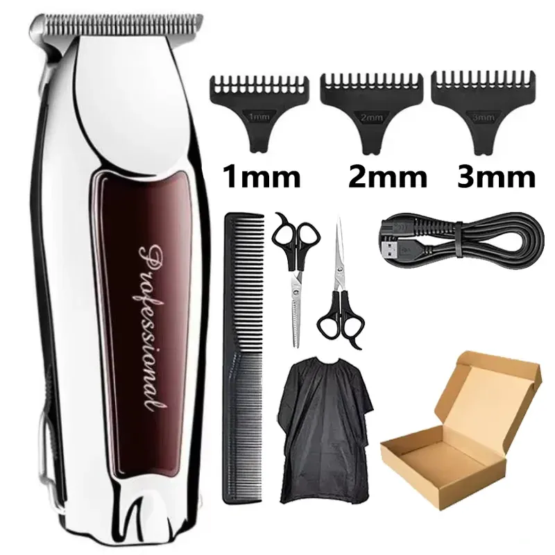 Tondeuse à cheveux sans fil rechargeable pour hommes, tondeuse professionnelle électrique pour la barbe et le toilettage 8