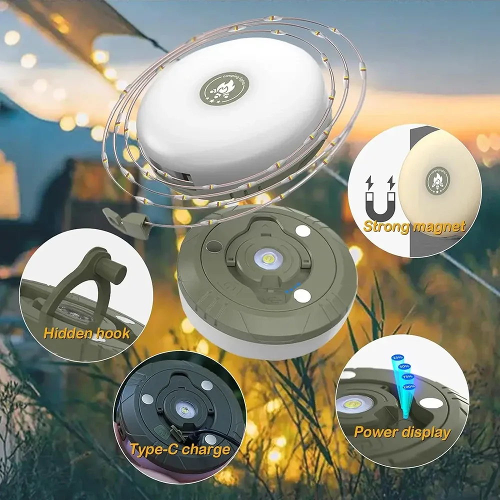Lampe de camping LED décorative pour jardin