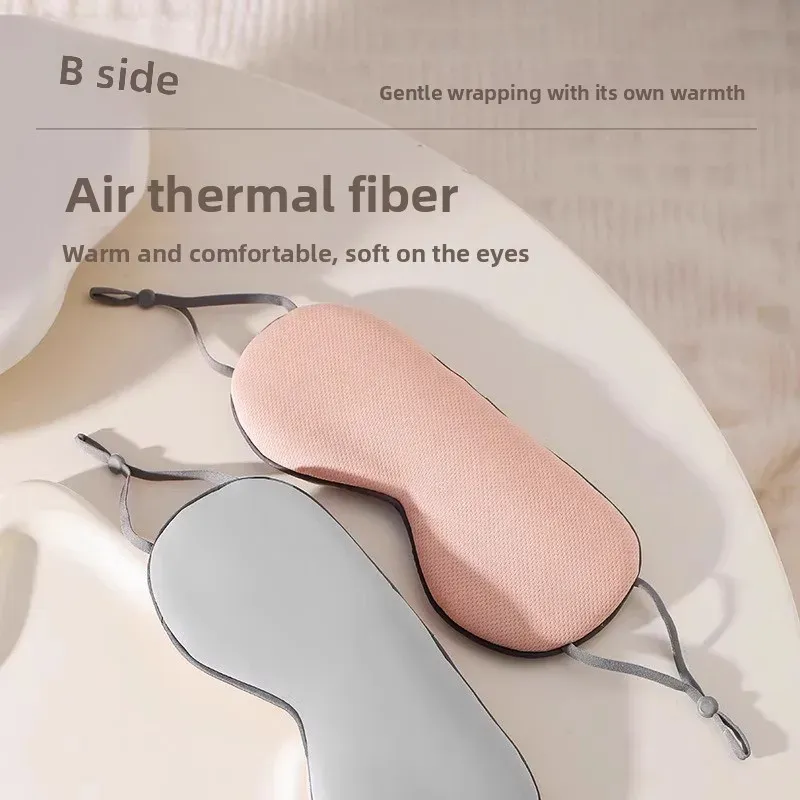 Masque de sommeil en soie glacée respirante, double face, effet frais et chaud, occultant sans compression 4