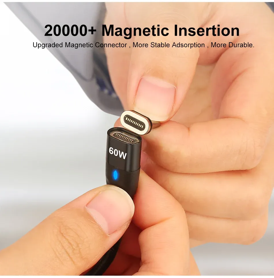 Câble magnétique vue rapprochée