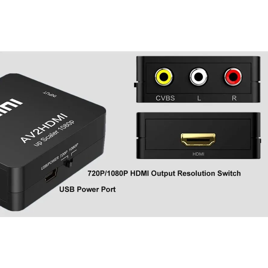 Convertisseur AV vers HDMI, vue complémentaire