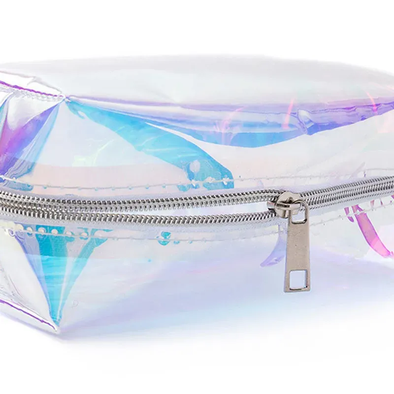 Trousse de maquillage holographique et sac de voyage pour cosmétiques, organisateur de toilette 3