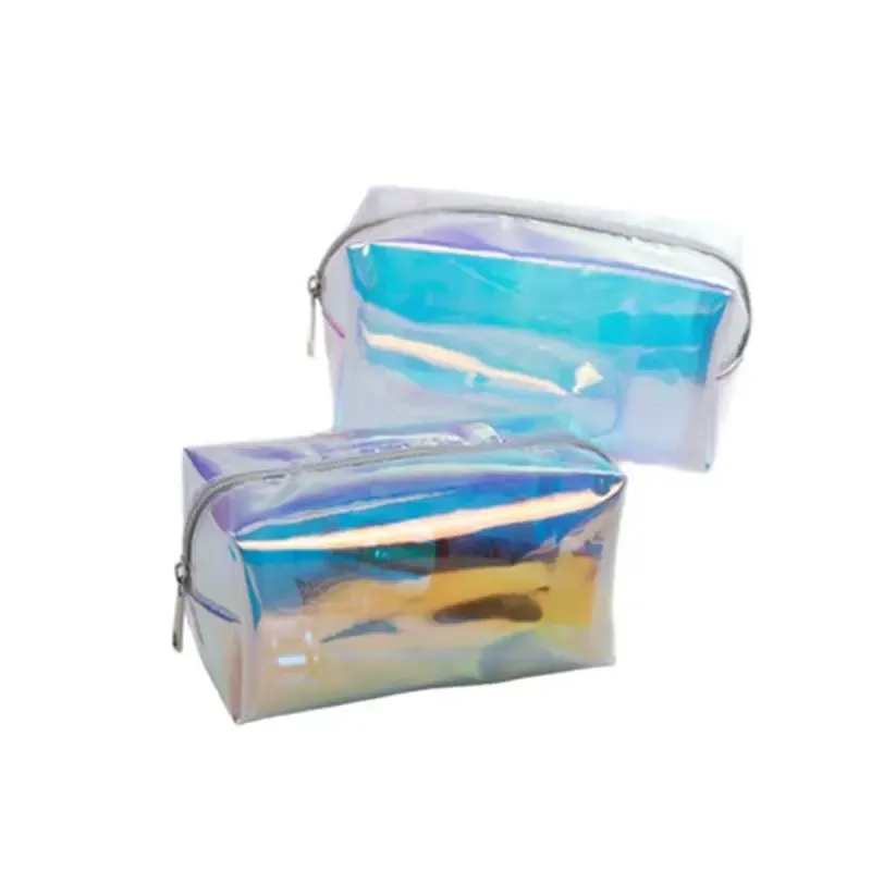 Trousse de maquillage holographique et sac de voyage pour cosmétiques, organisateur de toilette 6