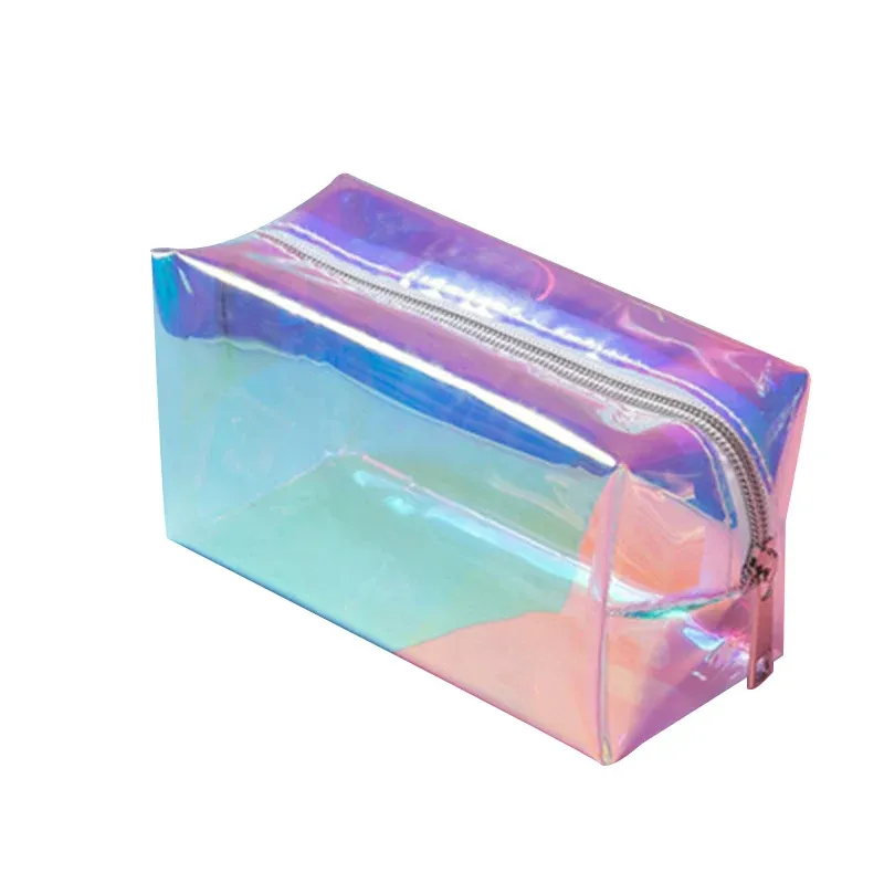 Trousse de maquillage holographique et sac de voyage pour cosmétiques, organisateur de toilette 7