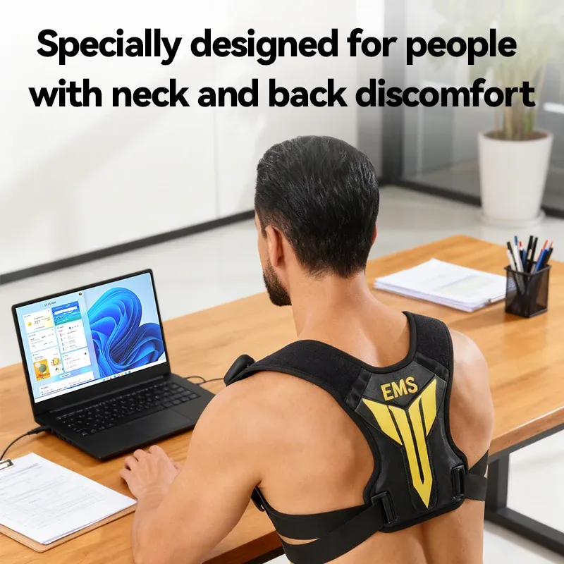 Stimulateur musculaire électrique EMS pour le dos et les épaules, masseur anti-stress avec correction de posture, rechargeable par USB 6