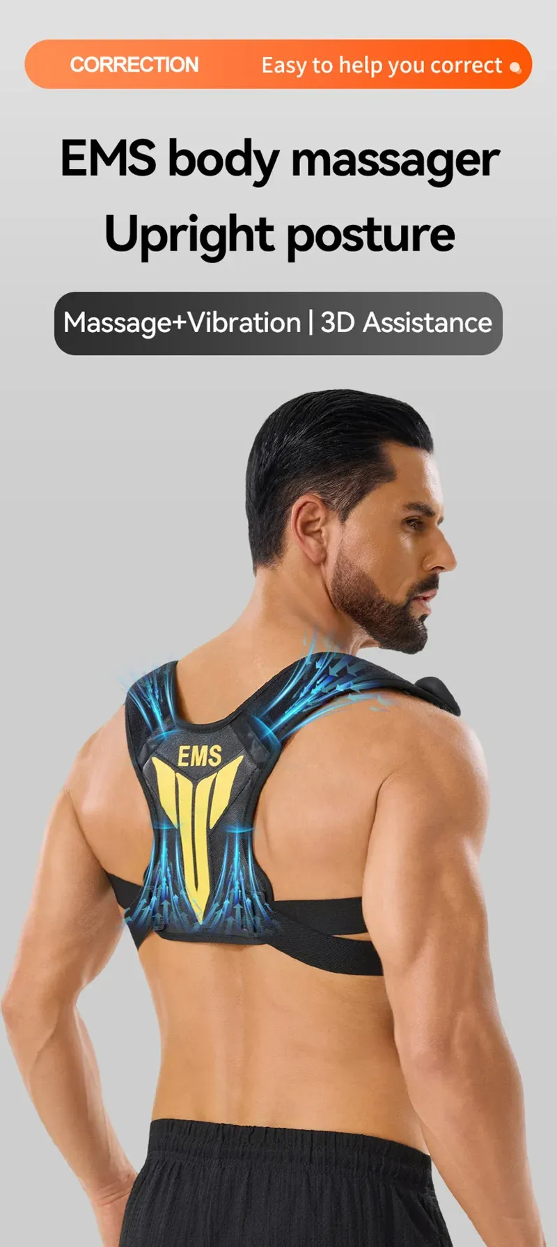 Stimulateur musculaire EMS pour le dos et les épaules