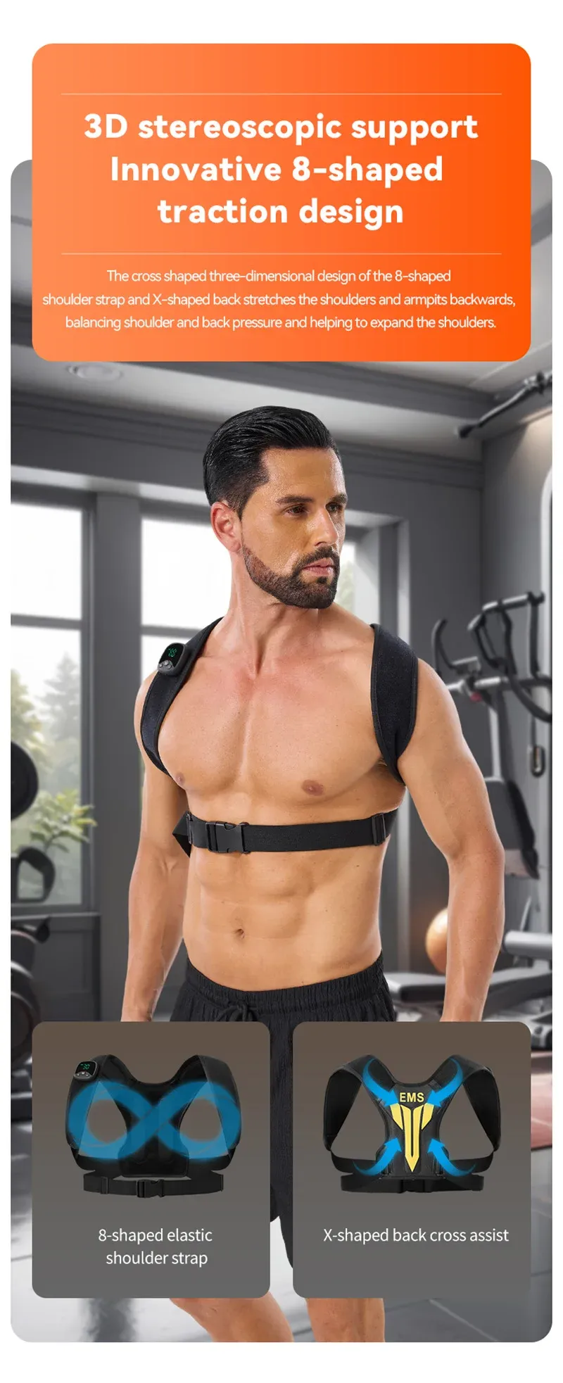 Masseur EMS sous différents angles