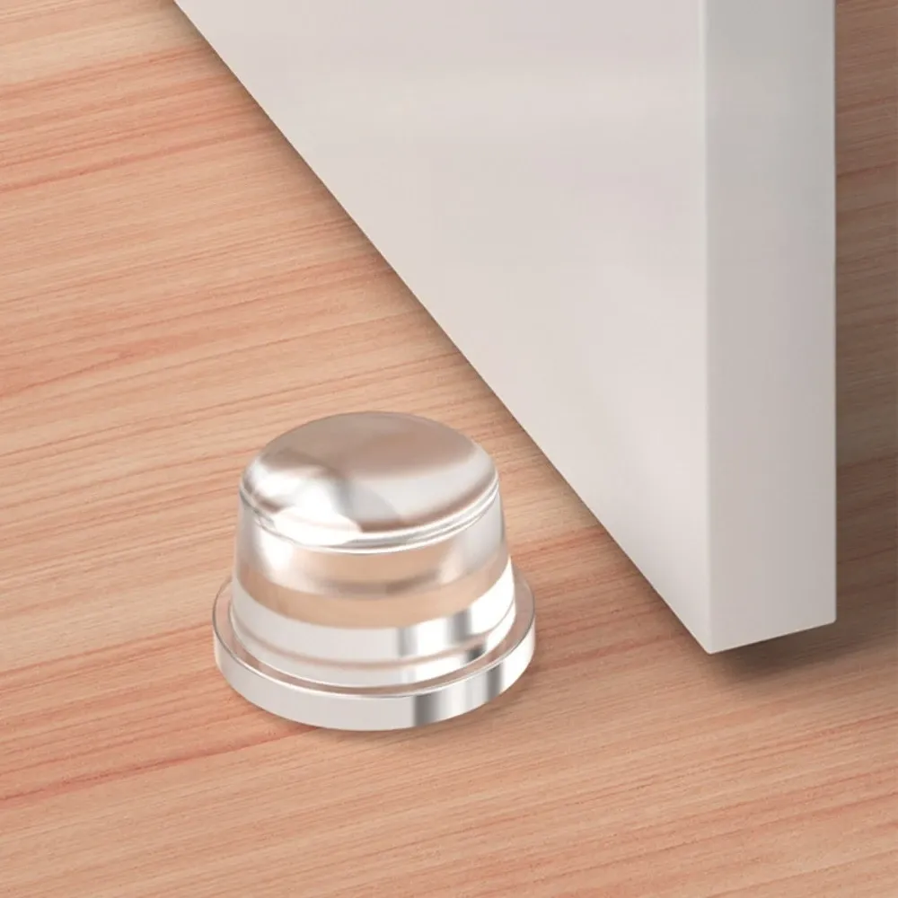 Butoir de porte en silicone transparent, sans perçage, tampon anti-chocs pour bureau et maison, protection murale, arrête-porte, amélioration de l'habitat