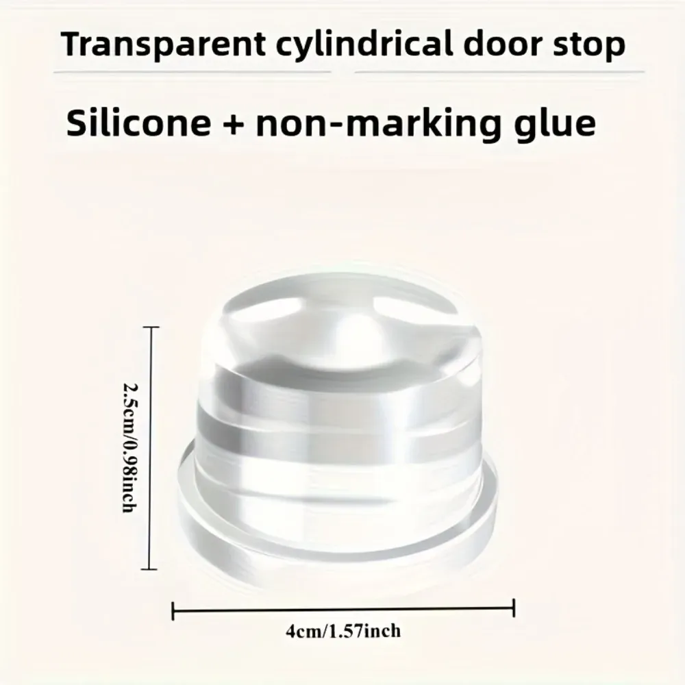 Butoir de porte en silicone transparent, vue 1